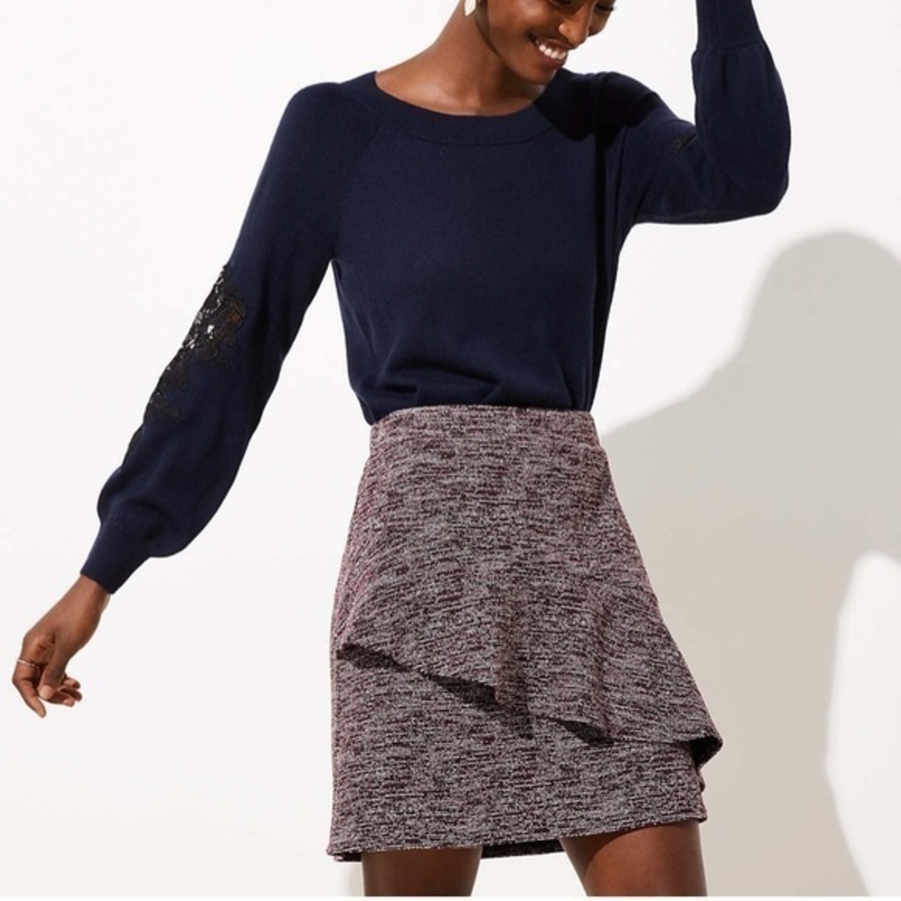 Loft Spacedye Ruffle Skirt